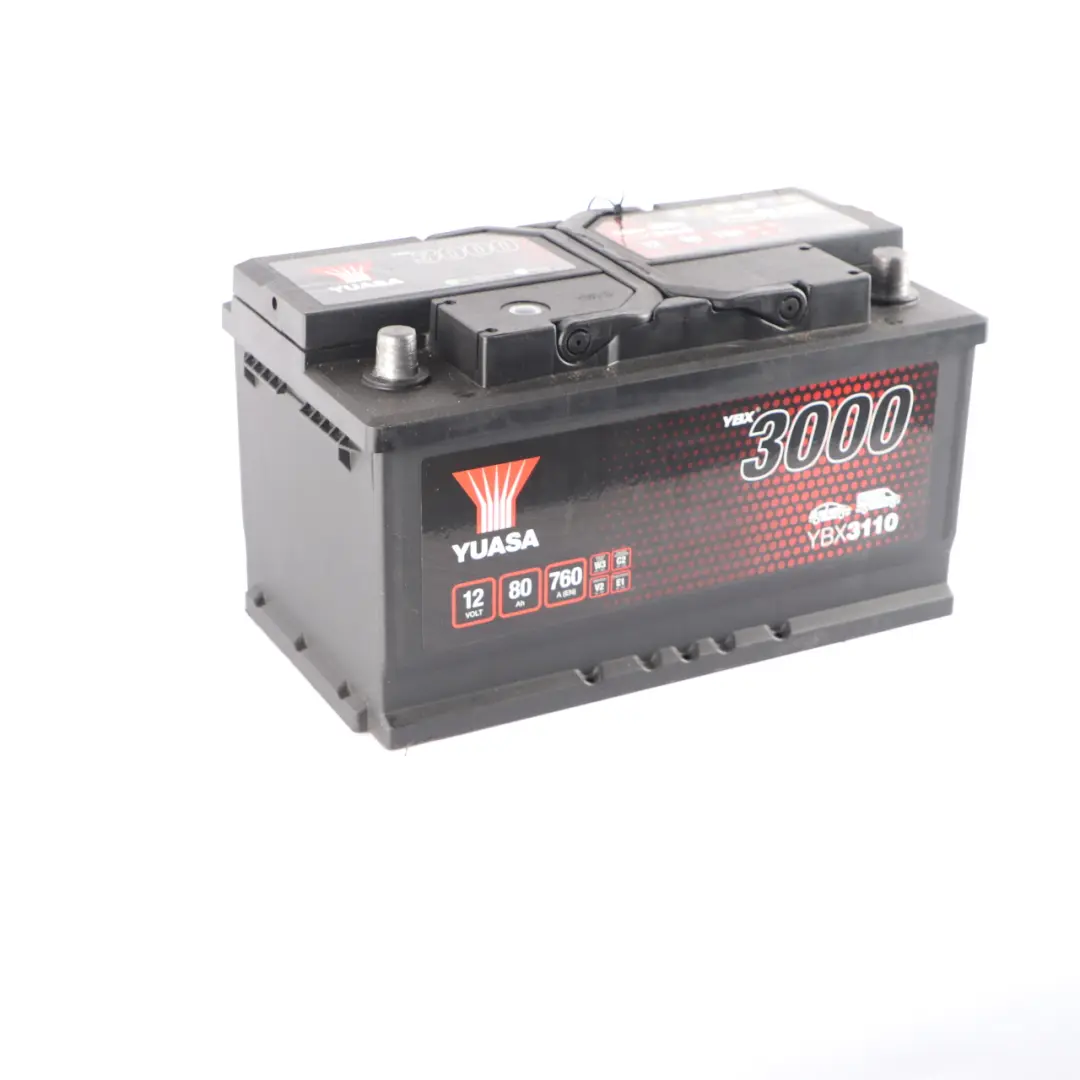 YUASA YBX 3000 12V Accumulator Battery 80Ah 760A YBX3110
