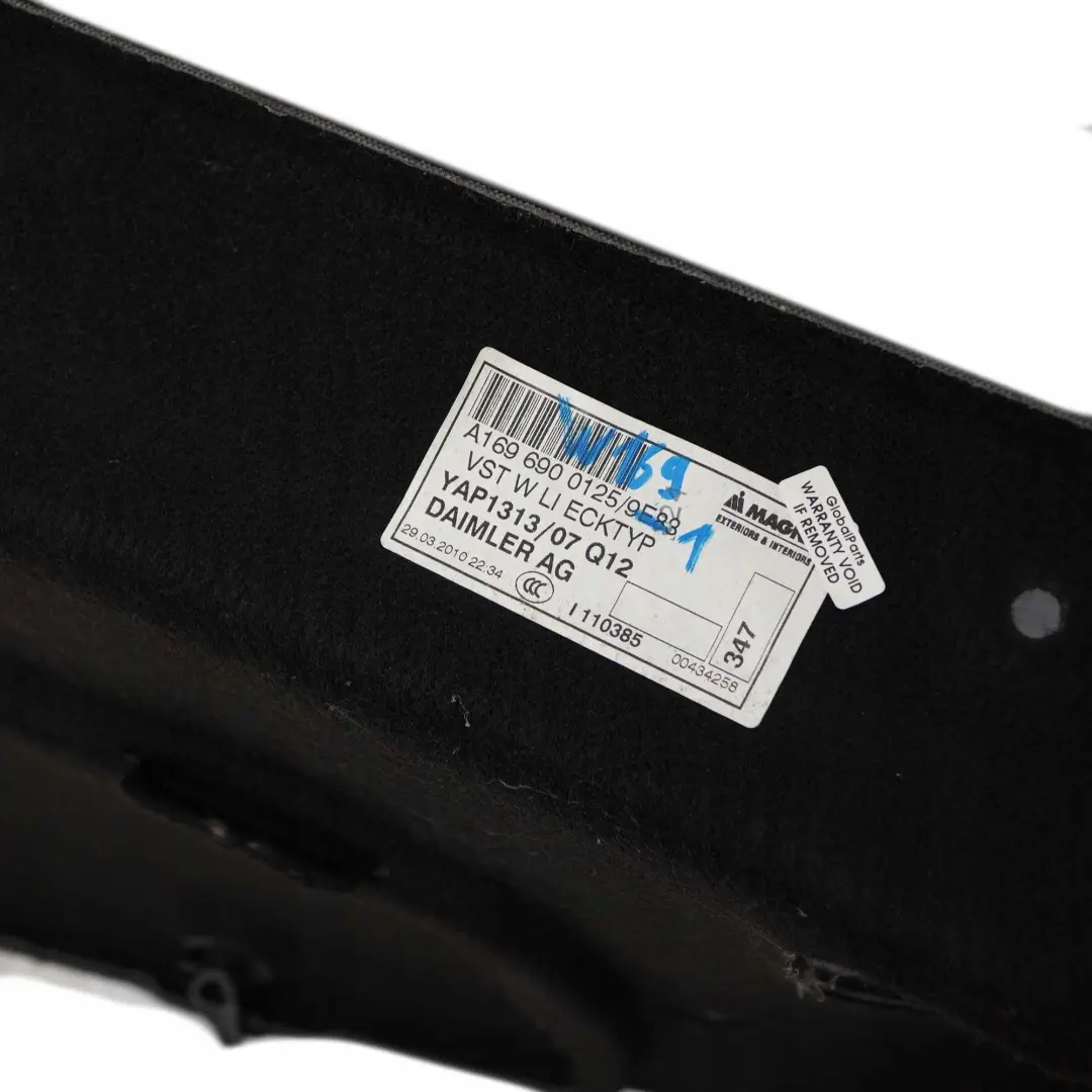 Pannello Laterale Baule Sinistro per Mercedes W169 con numero di parte A1696900125 Mercedes W169 Pannello Laterale Baule Sinistro - SKU A1696900125 - Numero di parte A1696900125