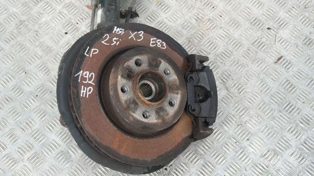 BMW X3 E83 2.5i M54 FRONT LEFT N/S LEG SPORT SUSPENSION AXLE BRAKE DISC HUB SET - SKU 3413145-1 - Part number 3453523