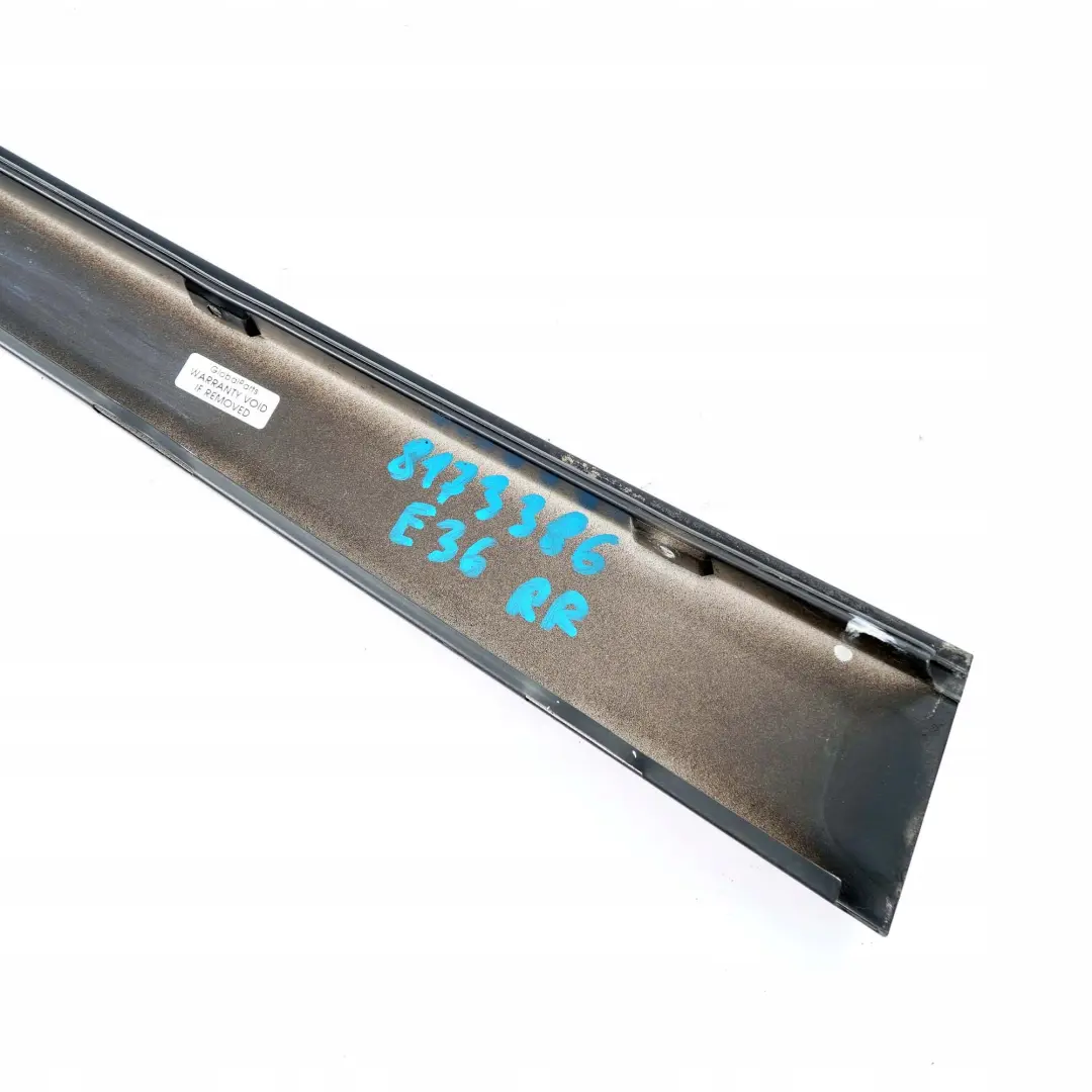Right O/S Window Finisher Trim B-Pillar Black to BMW 3 Series E36 Saloon Rear with Part number 8173386 BMW 3 Series E36 Saloon Rear Right O/S Window Finisher Trim B-Pillar Black - SKU 8173386 - Part number 8173386