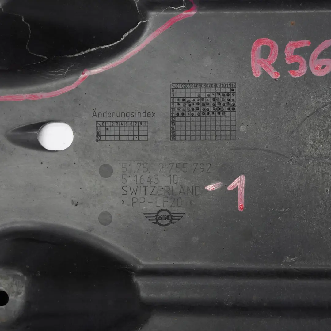 Underside Panelling Cover Panel Right O/S to Mini Cooper R55 R56 with Part number 2755792 Mini Cooper R55 R56 Underside Panelling Cover Panel Right O/S - SKU 2755792-1 - Part number 2755792