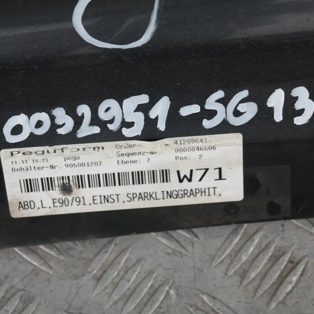 BMW 3 SERIES E90 E91 Sill Strip Side Skirt Left N/S Sparkling Graphite Metallic - SKU 0032951-SG13 - Part number 32951