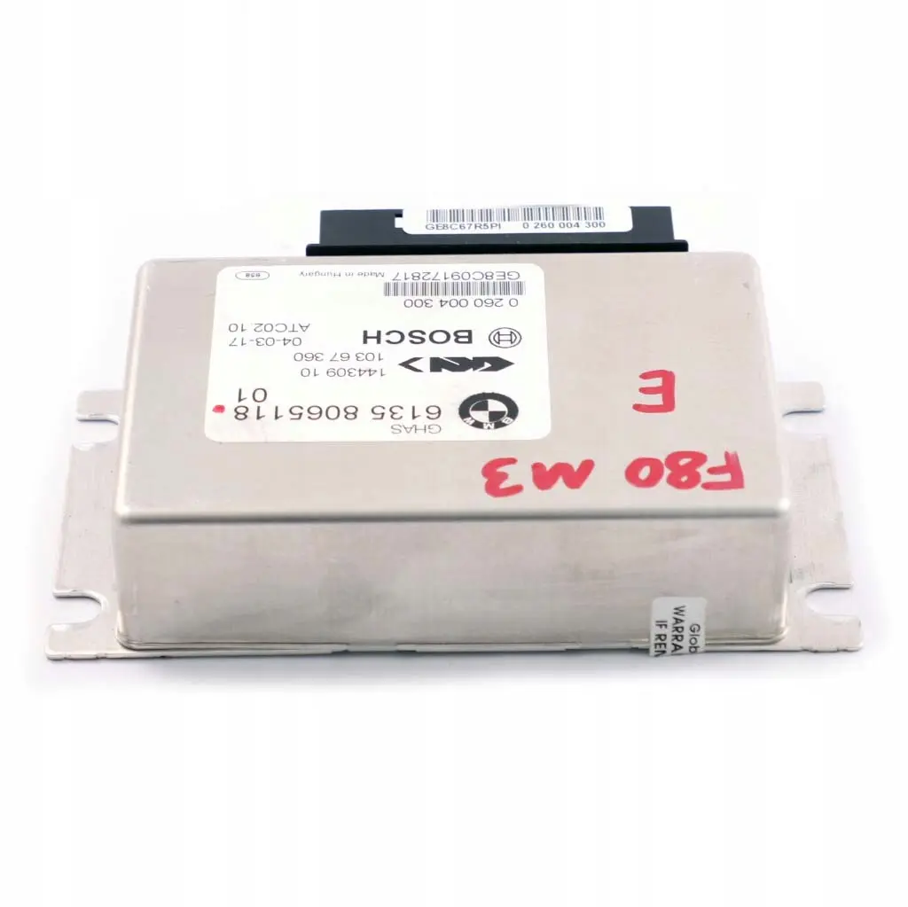 Geregelte Hinterachssperre Steuergerät gHAS 806511 für BMW 3 4 F80 M3 F82 M4 mit Teilenummer 8098151 BMW 3 4 F80 M3 F82 M4 Geregelte Hinterachssperre Steuergerät gHAS 806511 - SKU 8098151 - Teilenummer 8098151