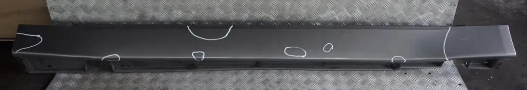 BMW E65 Listello Portiera Apertura Gonna SX Grigio Argento Grigio - 472 - SKU 0140037-STG - Numero di parte 0140037