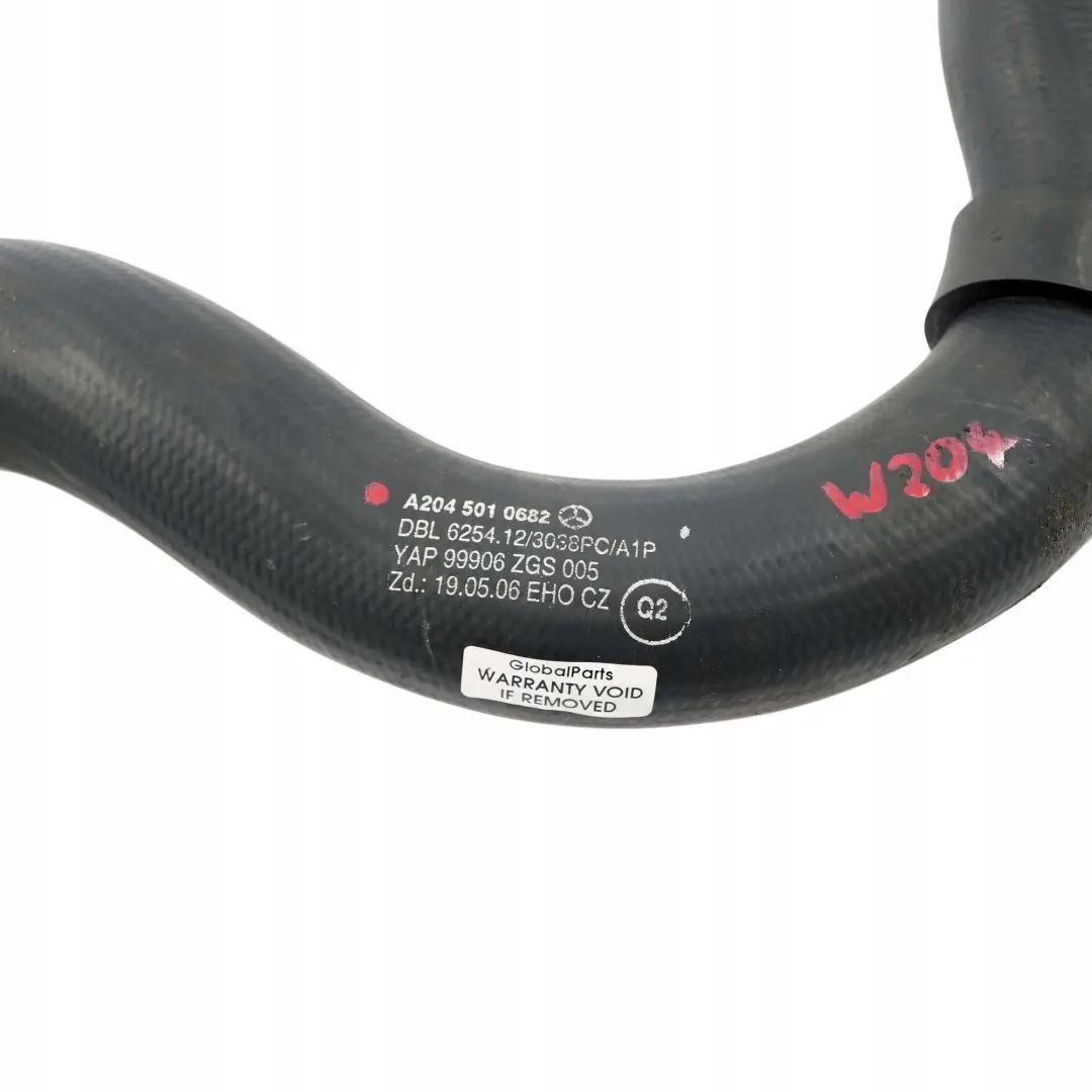 Mercedes-Benz C-Class W204 200 220 CDI Engine Radiator Right O/S Coolant Hose to with Part number A2045010682 Mercedes-Benz C-Class W204 200 220 CDI Engine Radiator Right O/S Coolant Hose - SKU A2045010682 - Part number A2045010682
