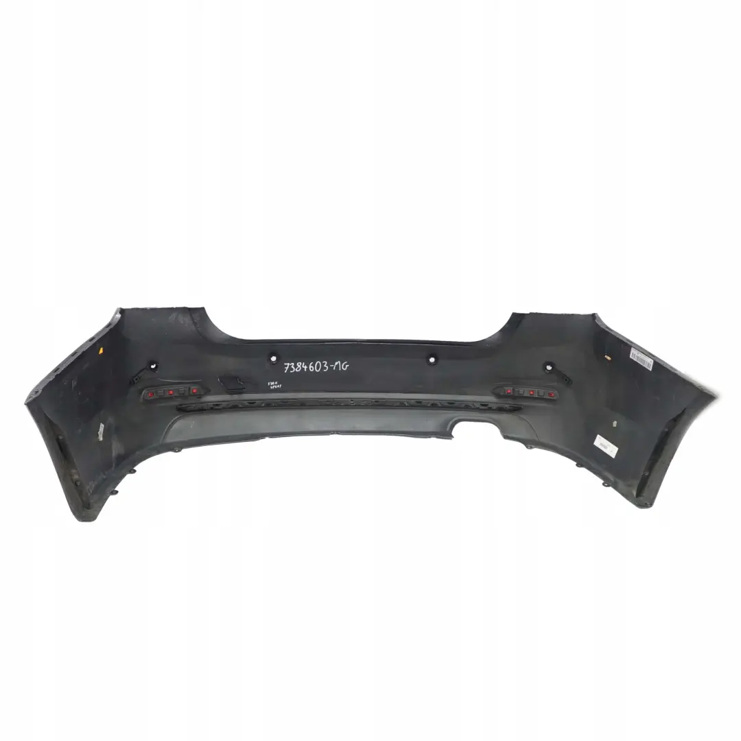 Bumper Trim Panel PDC Mineralgrau Grey - B39 to BMW 3 F30 LCI Sport Line Rear with Part number 7384603 BMW 3 F30 LCI Sport Line Rear Bumper Trim Panel PDC Mineralgrau Grey - B39 - SKU 7384603-MG - Part number 7384603