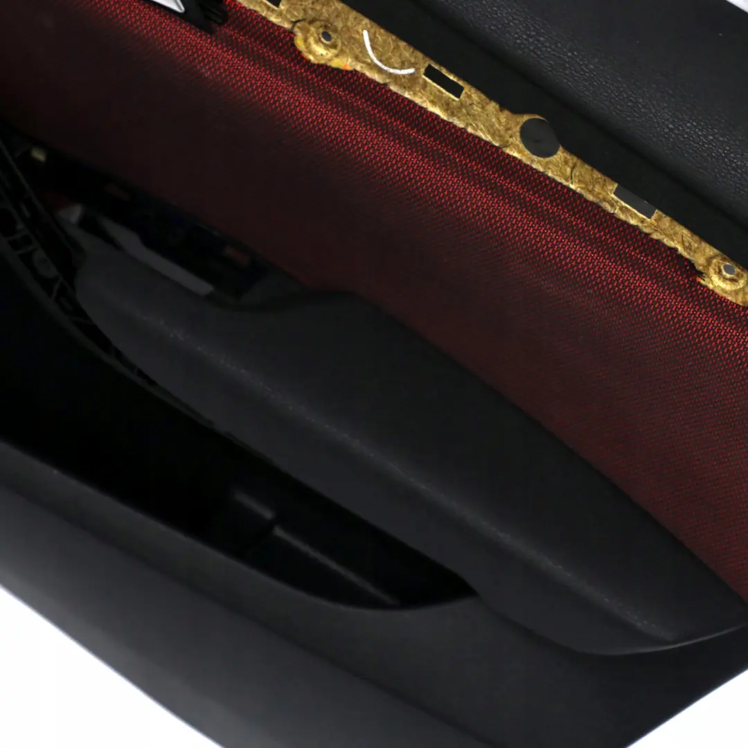 Front Right O/S Door Card Lining Trim Fabric Cloth Vermilion Red to BMW X1 E84 with Part number 7320192 BMW X1 E84 Front Right O/S Door Card Lining Trim Fabric Cloth Vermilion Red - SKU 7320192 - Part number 7320192