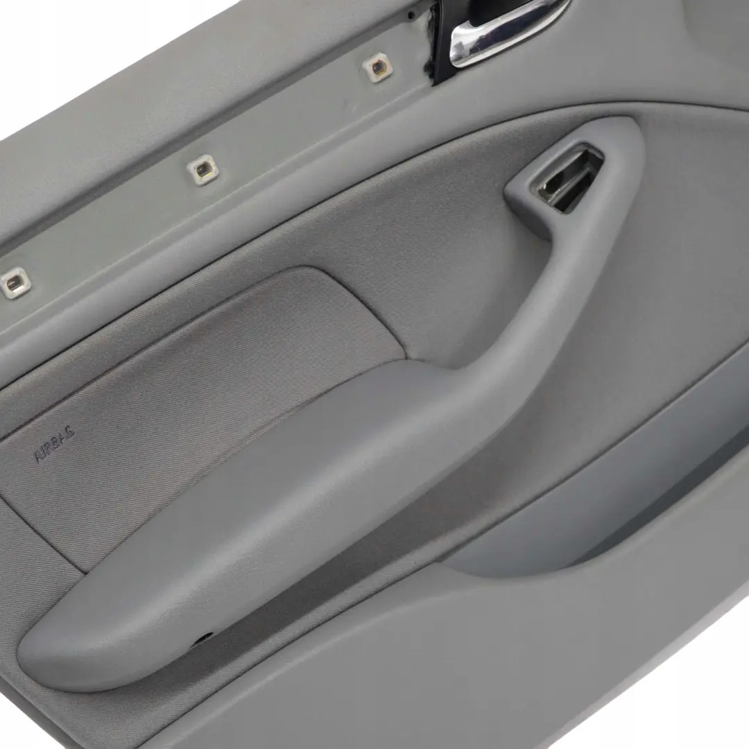 BMW 3 E46 Saloon Touring Front Left N/S Trim Panel Door Card Cloth Fabric Grey - SKU 7043053 - Part number 7043053