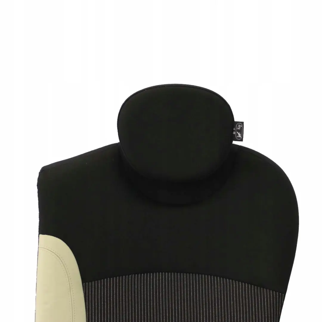 Mini Cooper One R56 Rear Left N/S Seat Backrest Cloth / Leather Cream White - SKU 7233786 - Part number 7233786