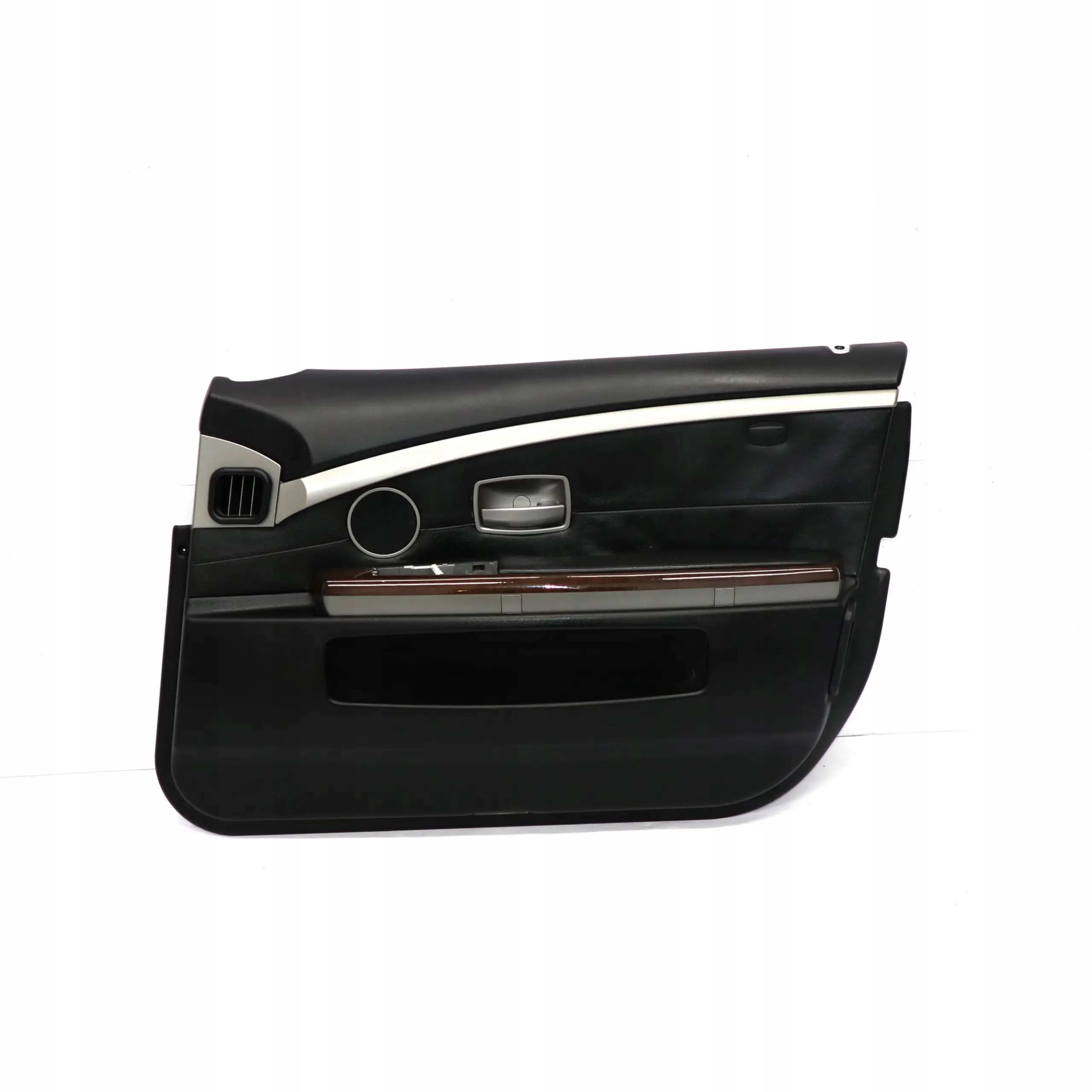 BMW 7 Series E65 E66 Front Right O/S Door Card Leather Nasca Black Lining Trim