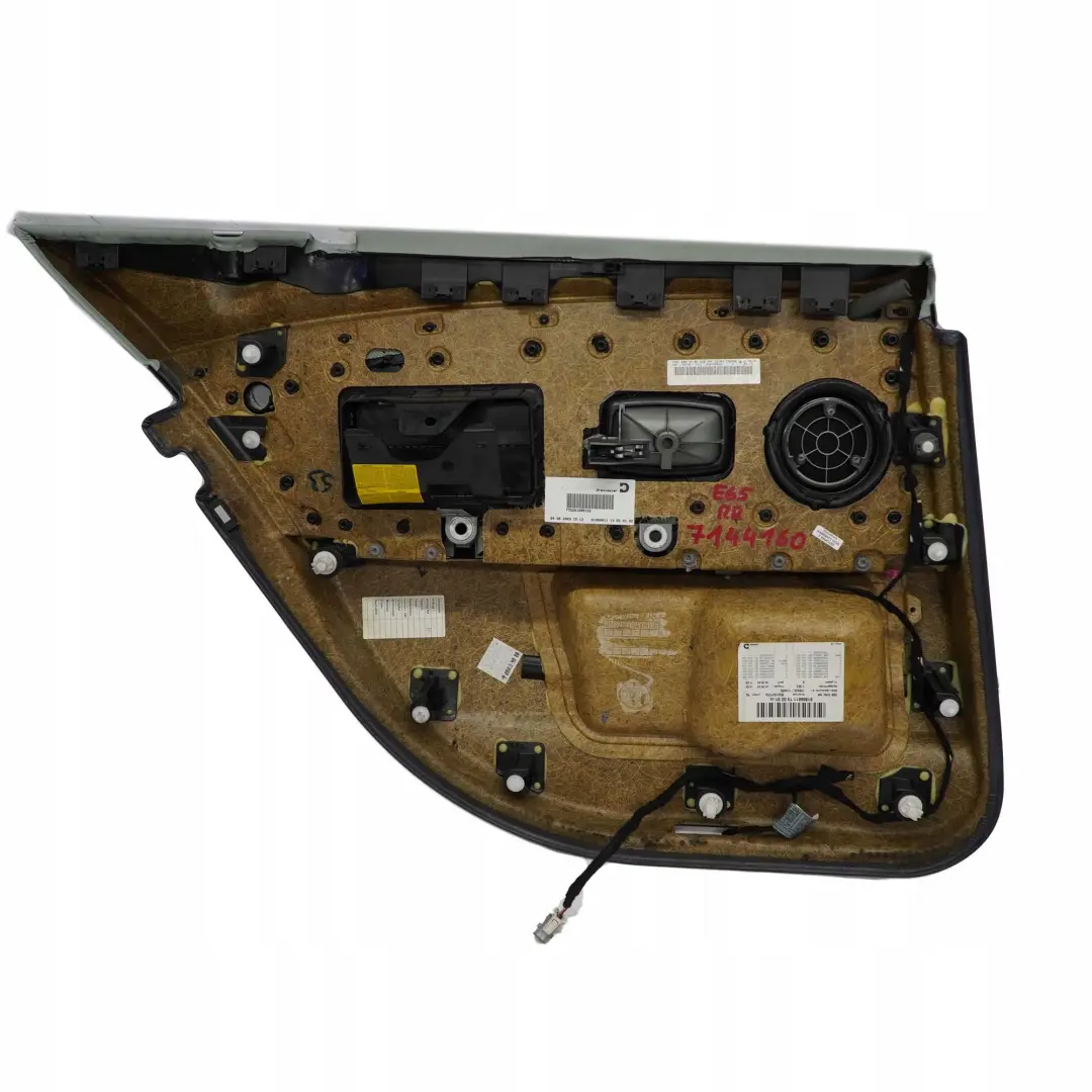 BMW 7 er E65 Türverkleidung Abdeckung Hinten Rechts Leder Nasca Gruen - SKU 7144160 - Teilenummer 7144160