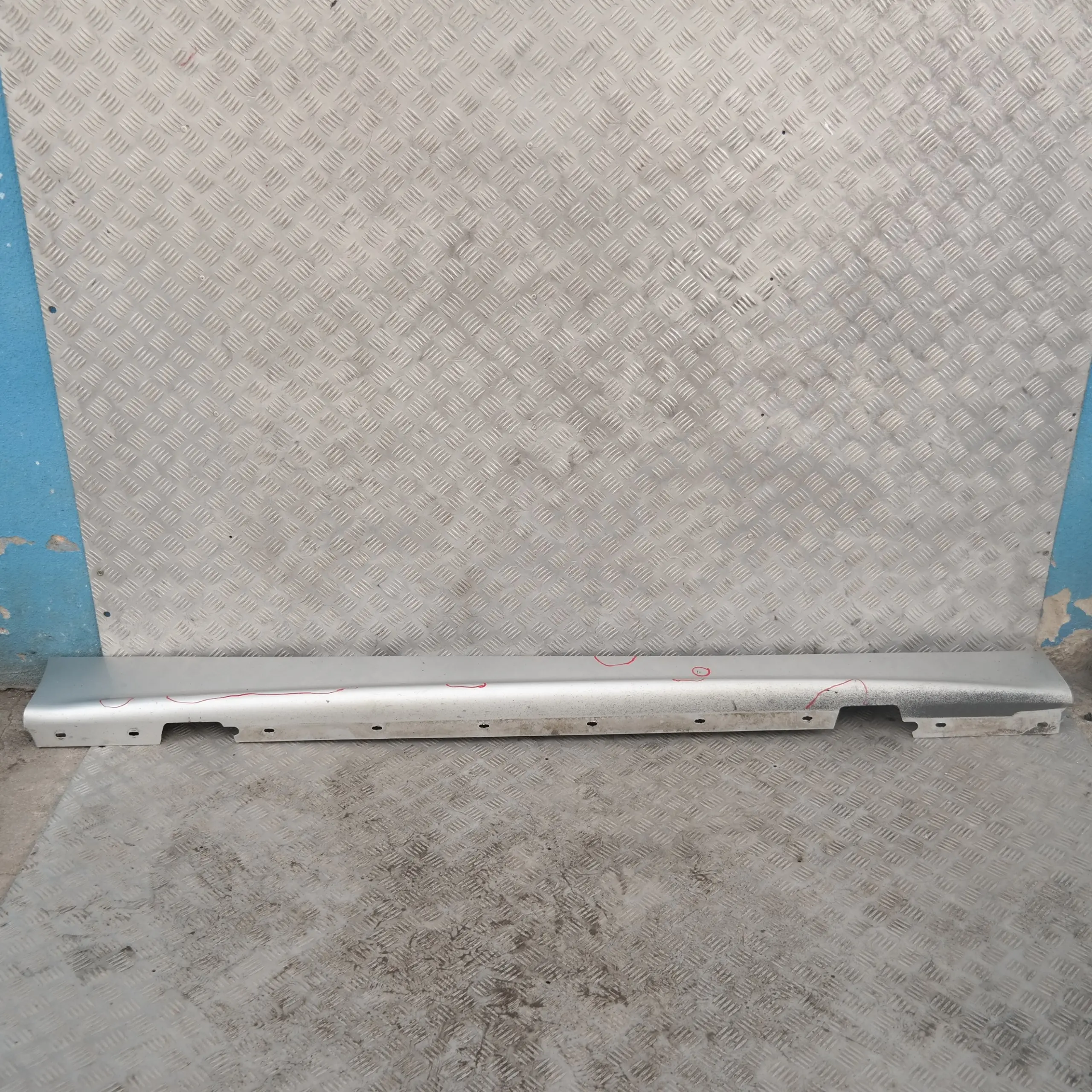 BMW3 E87 Listello Portiera Laccato Dx Argento-Titanio Argento Metallico