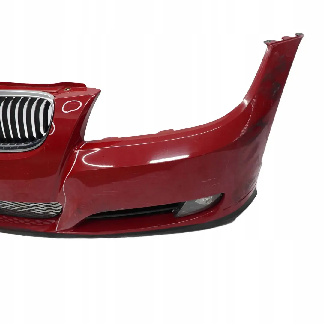 BMW 3 E90 E91 LCI Front Bumper Trim Panel Complete Karmesinrot Crimson Red A61 - SKU 0036837-KAR - Part number 0036838