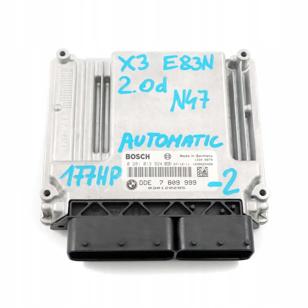 BMW X3 E83 LCI 2.0d N47 Engine ECU Kit DDE + EWS IV + Key Automatic - SKU 7809999-2 - Part number 7809999