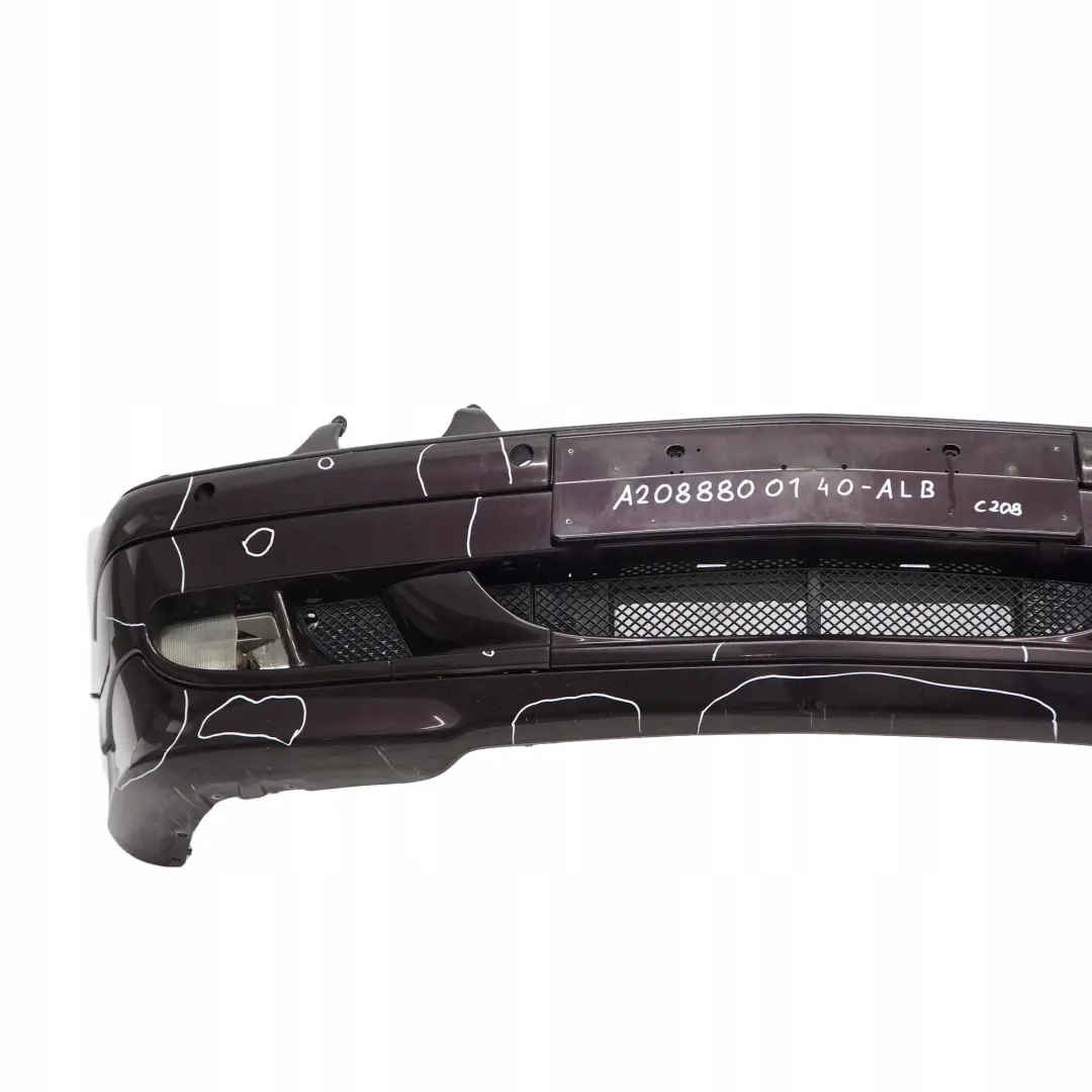  Mercedes-Benz CLK-Class W208 Front Bumper Trim Panel Almandine Black - 182 - SKU A2088800140-ALB - Part number A2088800140