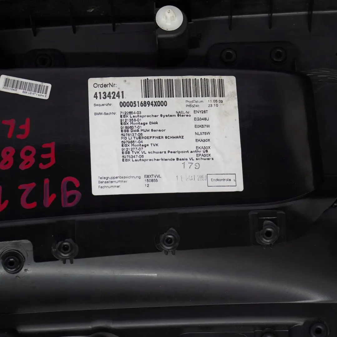 BMW E88 Cabrio Delantero Izquierdo Embellecedor Tarjeta Puerta Tela Pearlpoint - SKU 9121277 - Número de pieza 9121277