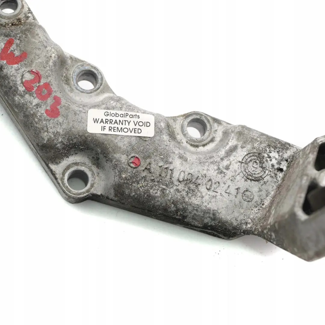 Mercedes-Benz C W203 M111 Power Steering Pump Mount Bearing Bracket to with Part number A1110940241 Mercedes-Benz C W203 M111 Power Steering Pump Mount Bearing Bracket - SKU A1110940241 - Part number A1110940241