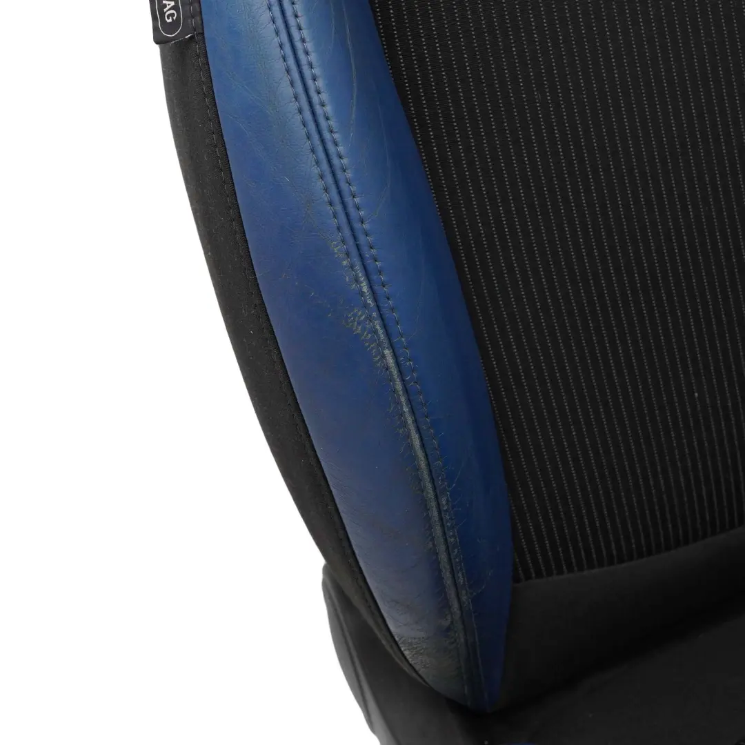Cloth Leather Black Blue Front Right Seat O/S to Mini Cooper One R56 R57 Sport with Part number 7242358 Mini Cooper One R56 R57 Sport Cloth Leather Black Blue Front Right Seat O/S - SKU 7242358-2 - Part number 7242358