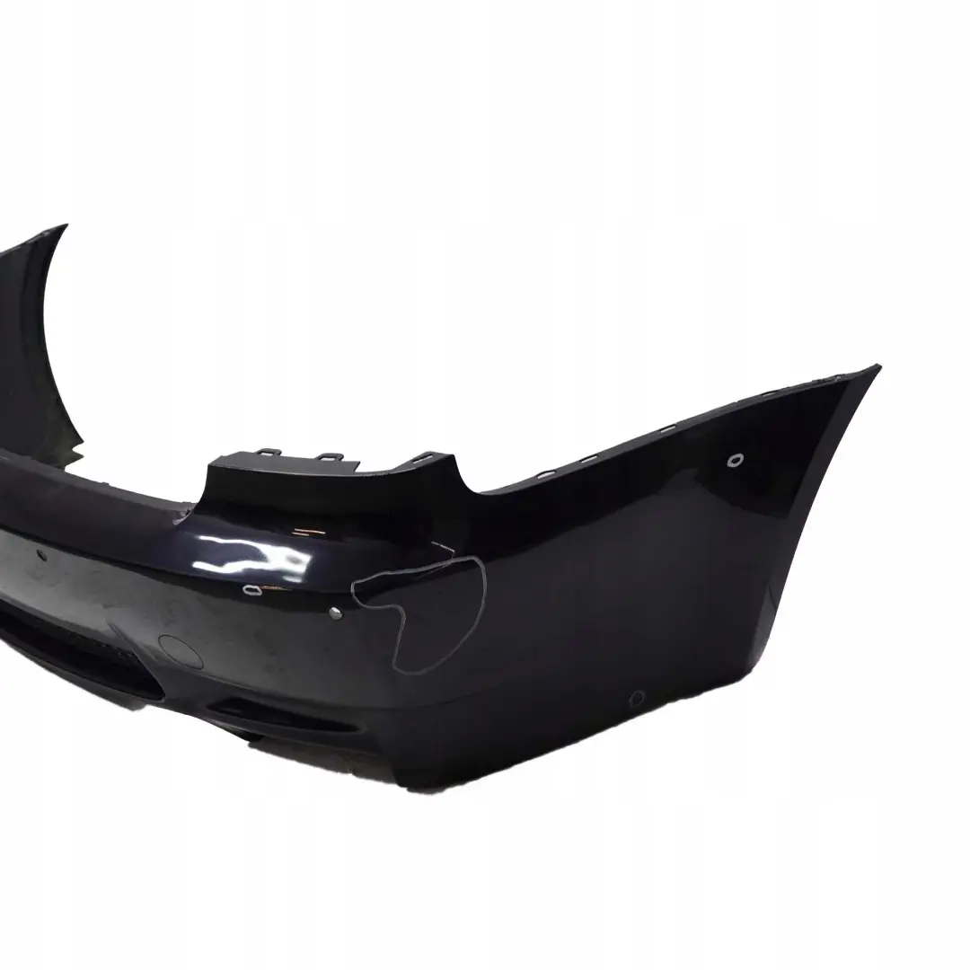 BMW 3 E92 E93 M3 Complete Rear Bumper PDC Jerezschwarz Black Metallic - A73 - SKU 0433104-JEREZ1 - Part number 0433104