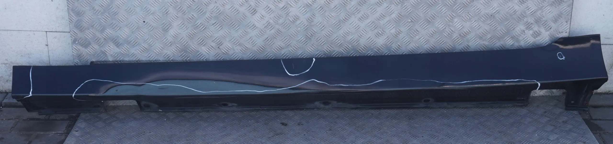 BMW E60 E61 Puerta Sill Side Cover Falda Izquierda Negro Sapphire - 475