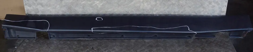 BMW E65 Listello Portiera Apertura Gonna SX Blu Toledo Blu Metallico - SKU 0140037-TDB - Numero di parte 0140037