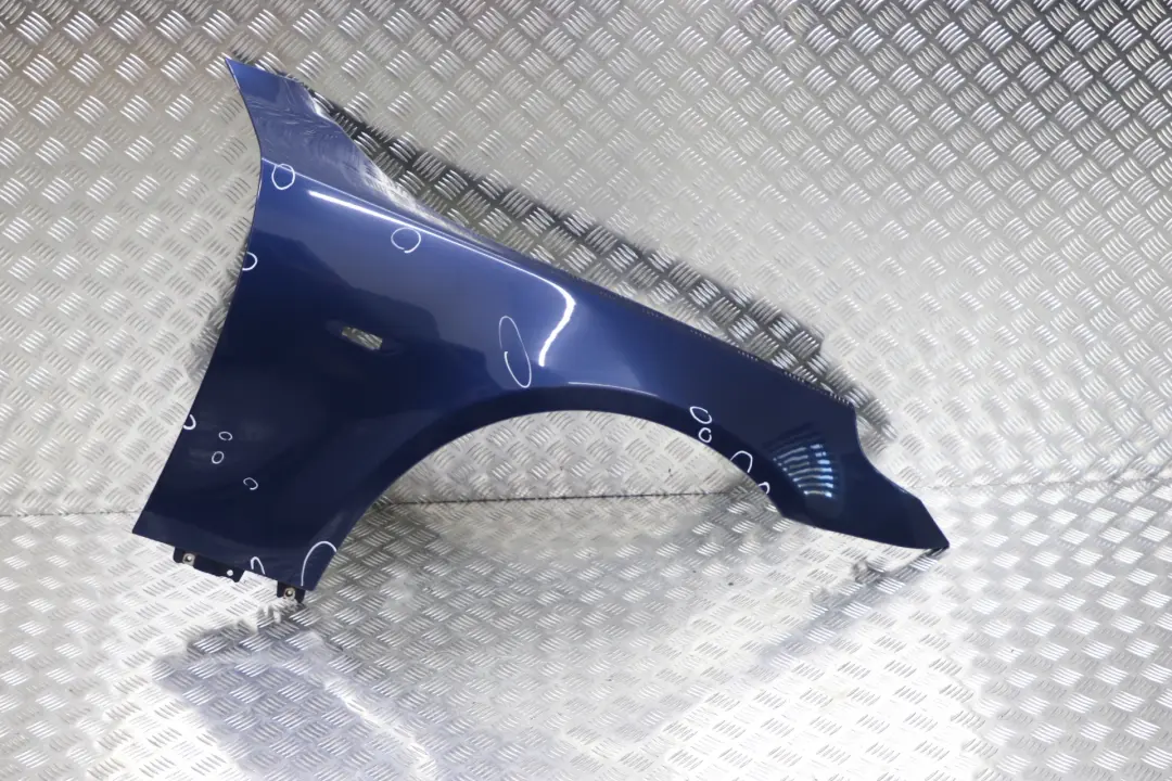 Front Right Wing Fender Side Panel O/S Mysticblau Blue to BMW 5 Series E60 E61 2 with Part number 7111430 BMW 5 Series E60 E61 2 Front Right Wing Fender Side Panel O/S Mysticblau Blue - SKU 7111430-MYS2 - Part number 7111430
