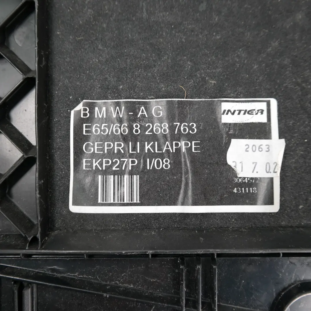 BMW 7 Series E65 E66 E67 Trunk Trim Flap Left N/S Rear Storage Door Access Panel - SKU 8268763 - Part number 8268763