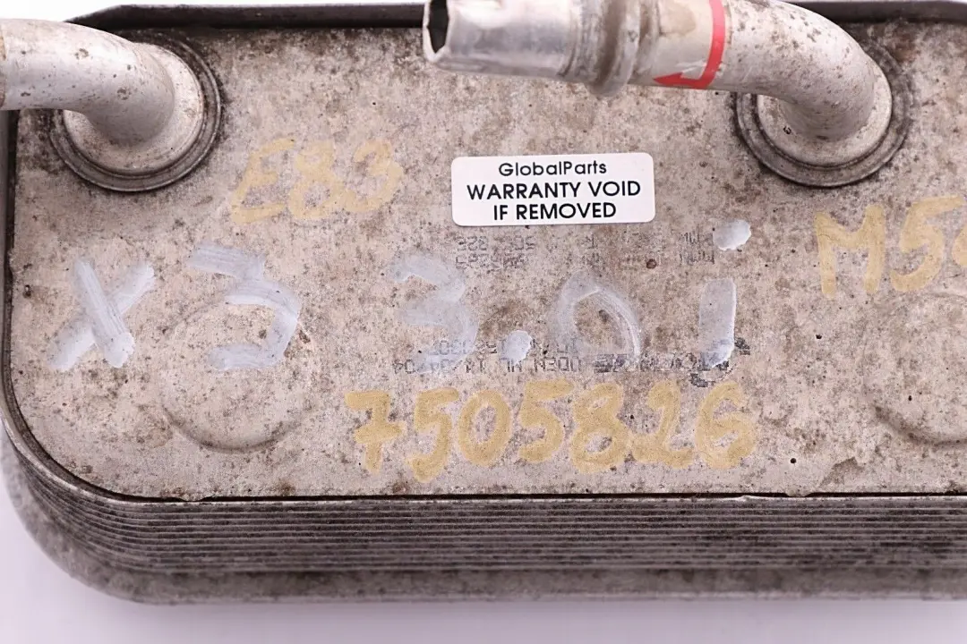 M54 Radiator Oil Cooling Heat Exchanger to BMW X3 Series E83 with Part number 7505826 BMW X3 Series E83 M54 Radiator Oil Cooling Heat Exchanger - SKU 7505826 - Part number 7505826