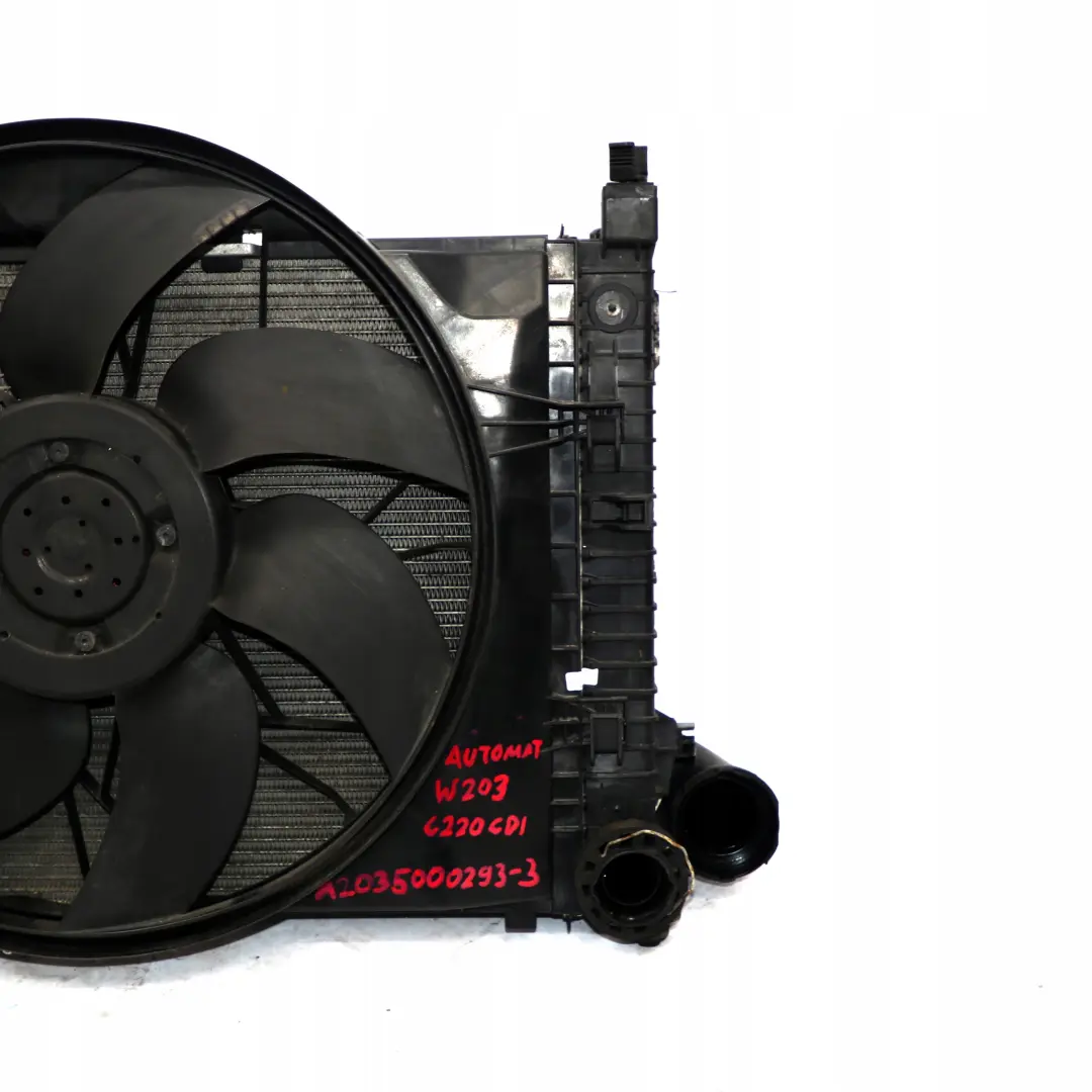 Mercedes-Benz C W203 OM611 Diesel Engine Cooling Radiator Pack Fan to with Part number A2035000293 Mercedes-Benz C W203 OM611 Diesel Engine Cooling Radiator Pack Fan - SKU A2035000293-3 - Part number A2035000293
