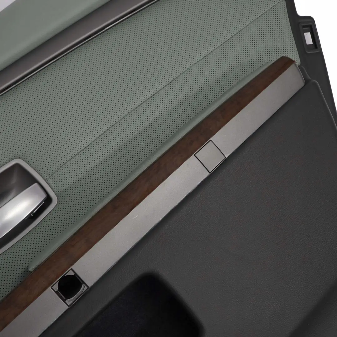 Trasera Derecha O / S Tarjeta De Puerta De cuero Nasca Verde Forro Trim para BMW E65 con número de pieza 7144160 BMW E65 Trasera Derecha O / S Tarjeta De Puerta De cuero Nasca Verde Forro Trim - SKU 7144160 - Número de pieza 7144160