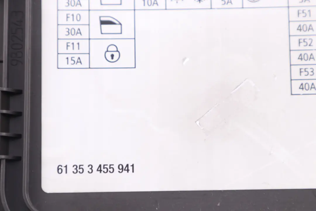MINI R55 R56 Osłona Dekiel Zaślepka Bezpieczników - SKU 3455941 - Numer Części 61353455941