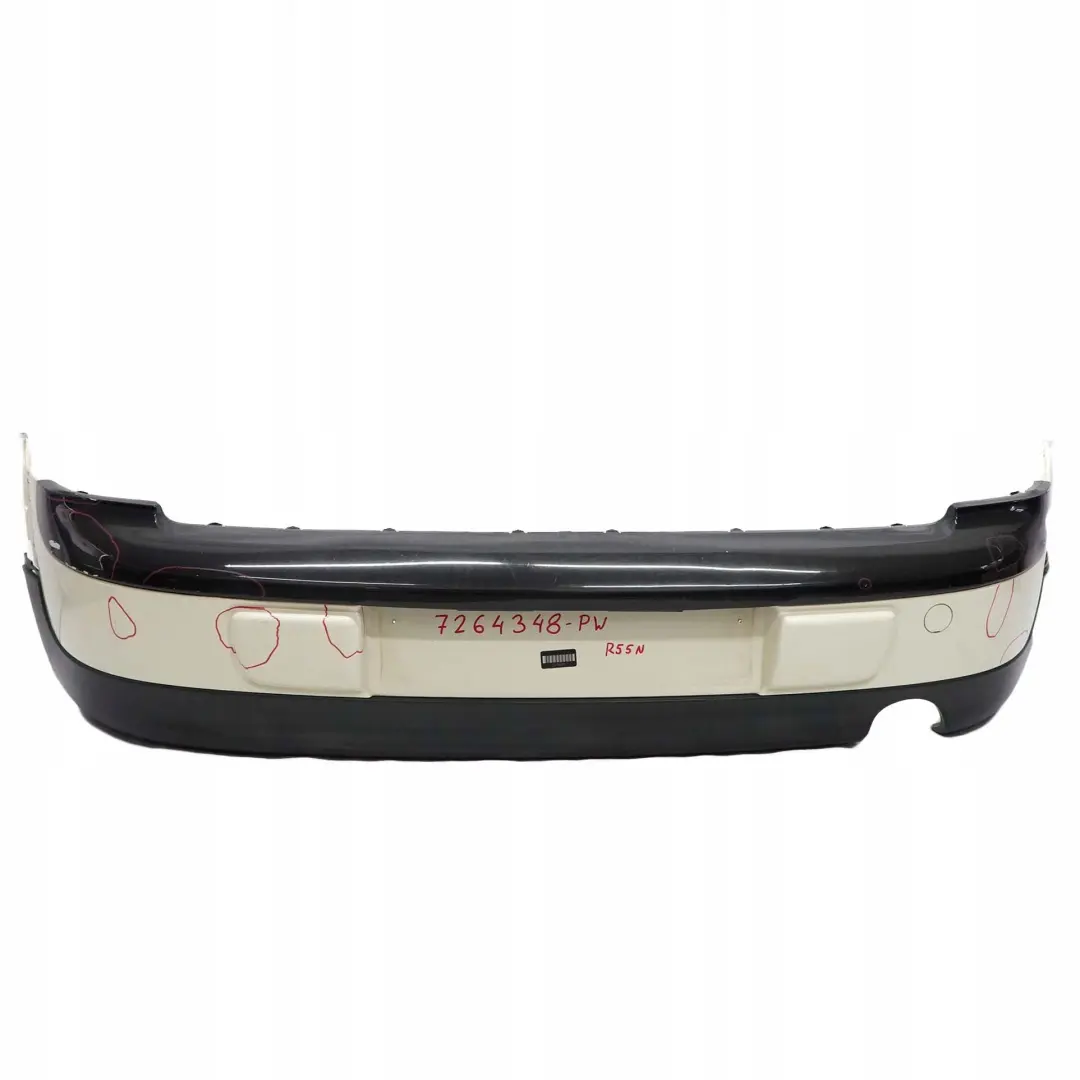 Mini Clubman R55 Complete Rear Bumper Trim Panel Pepper White - 850 - SKU 7264348-PW - Part number 7264348