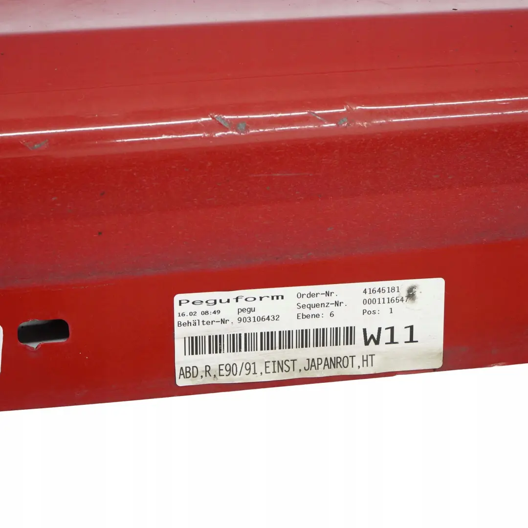 BMW 3 E90 E91 1 Schwellerleiste Blende Schweller Rechts Japanrot Rot - 438 - SKU 0032950-JR1 - Teilenummer 0032950