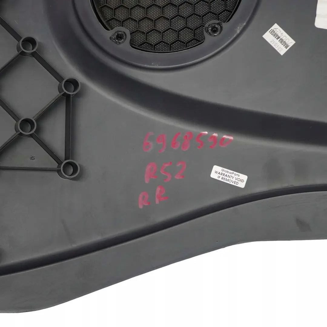 Pannello Laterale Posteriore Destro Panther Black per Mini Cabrio R52 con numero di parte 6968590 Mini Cabrio R52 Pannello Laterale Posteriore Destro Panther Black - SKU 6968590 - Numero di parte 6968590