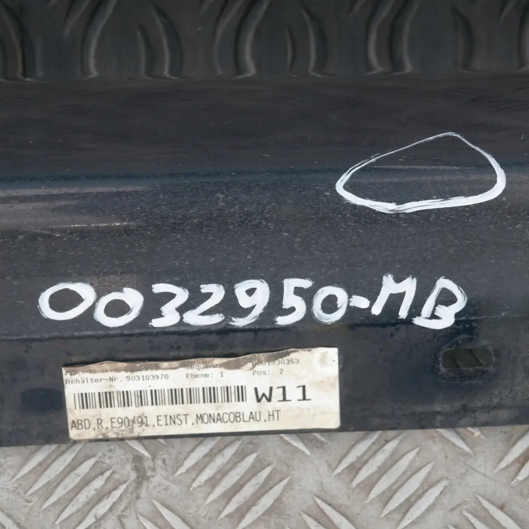 Sill Strip Side Skirt Right O/S Monacoblau Monaco Blau Blue to BMW 3 SERIES E90 E91 with Part number 32950 BMW 3 SERIES E90 E91 Sill Strip Side Skirt Right O/S Monacoblau Monaco Blau Blue - SKU 0032950-MB4 - Part number 32950