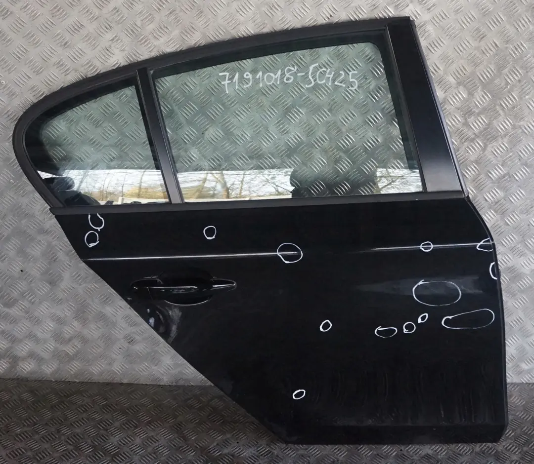 BMW 1 Series 25 E87 E87N Door Rear Right O/S Schwarz 2 Black II - 668 - SKU 7191018-SCH25 - Part number 7191018