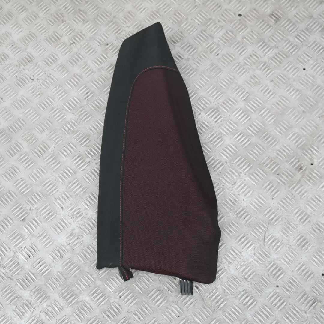 Asiento Trasero Lateral Acabado Esquina Derecha Tela Red Rojo para BMW E81 con número de pieza 9158964 BMW E81 Asiento Trasero Lateral Acabado Esquina Derecha Tela Red Rojo - SKU 9158964 - Número de pieza 9158964