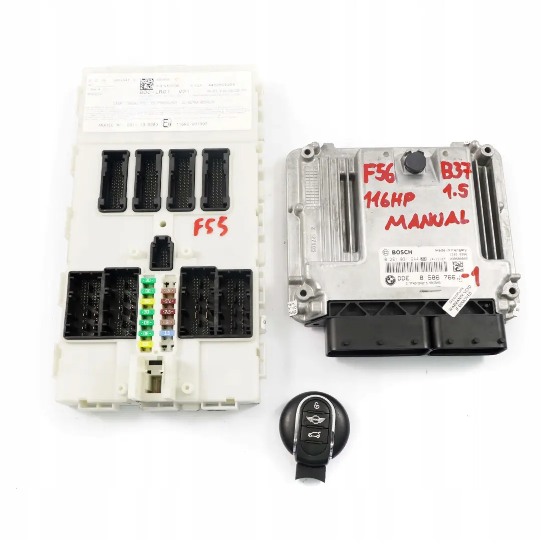 Mini Cooper D F55 F56 B37 Diesel Engine ECU Kit DDE BDC LR01 Key Manual - SKU 8586766-1 - Part number 8586766