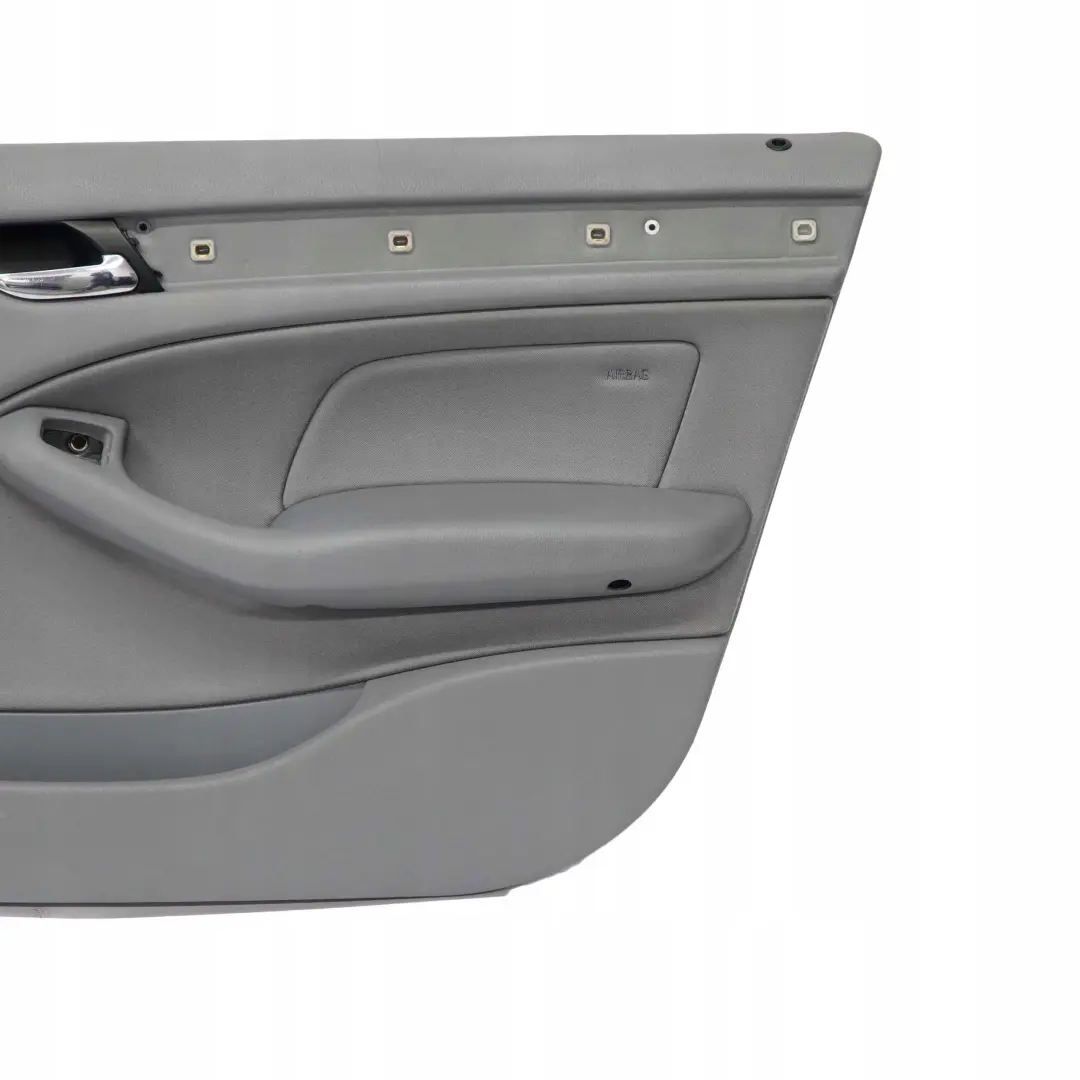 Front Right O/S Trim Panel Door Card Cloth Fabric Grey to BMW 3 E46 Saloon Touring with Part number 7043054 BMW 3 E46 Saloon Touring Front Right O/S Trim Panel Door Card Cloth Fabric Grey - SKU 7043054 - Part number 7043054