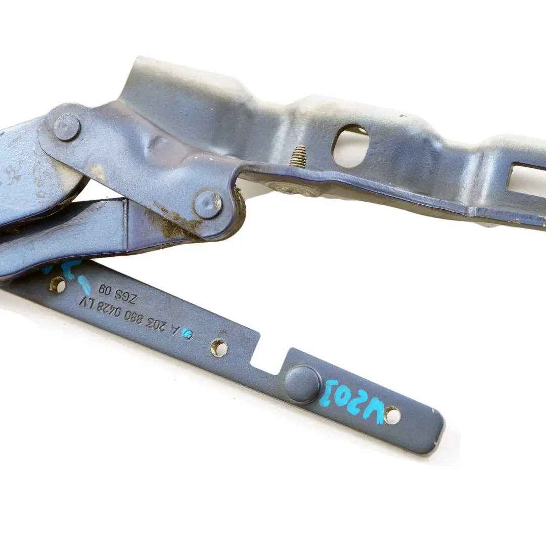 Mercedes-Benz C-Class W203 Hinge Right O/S Bonnet Front Jaspisblau Blue - 345 to with Part number A2038800428 Mercedes-Benz C-Class W203 Hinge Right O/S Bonnet Front Jaspisblau Blue - 345 - SKU A2038800428-JAS - Part number A2038800428