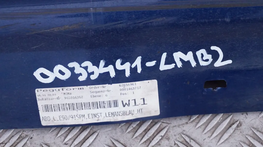 listwa próg lewy le mans blau 381 M-Pakiet do BMW E90 o numerze 0033441 BMW E90 listwa próg lewy le mans blau 381 M-Pakiet - SKU 0033441-LMB2 - Numer Części 0033441