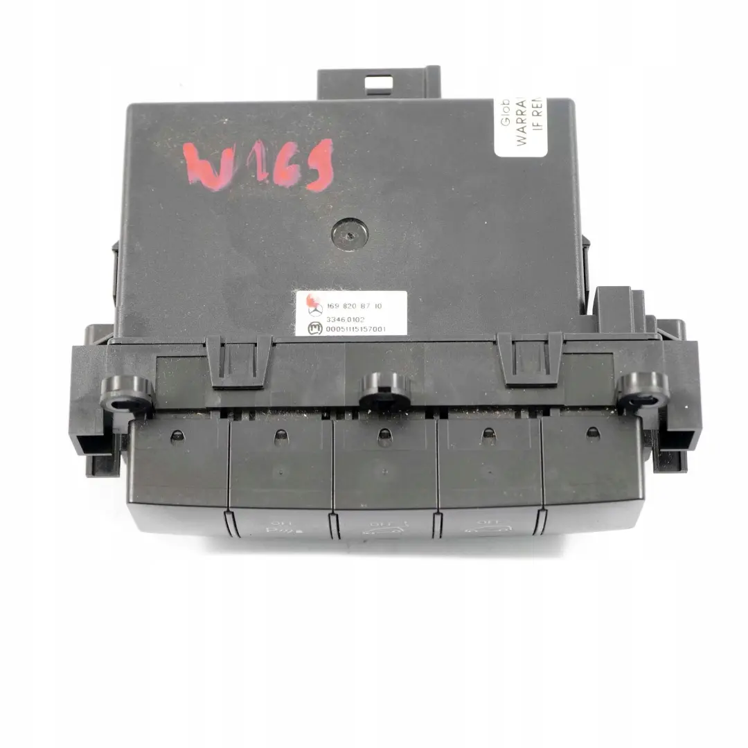 Mercedes W169 W245 PDC Interruptor Control Aparcamiento Modo Remolque A169820871 - SKU A1698208710 - Número de pieza A1698208710
