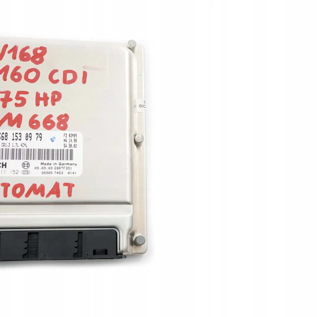  Mercedes-Benz W168 A 160 CDI OM668 Engine Control Module Automatic - SKU A6681530979 - Part number A6681530979