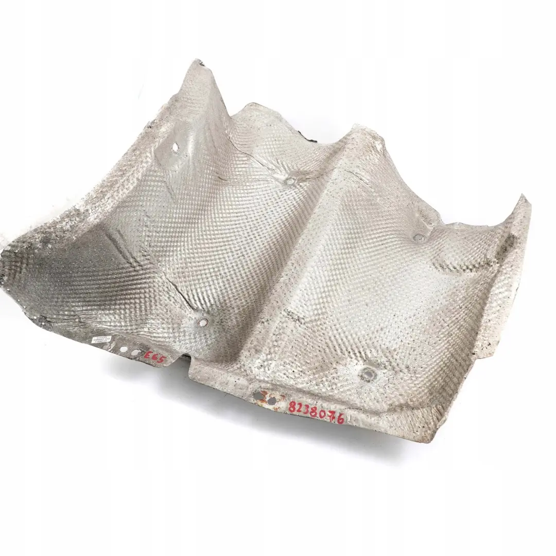 Silencer Heat Insulation Plate Shield to BMW 7 Series E65 E66 Rear with Part number 8238076 BMW 7 Series E65 E66 Rear Silencer Heat Insulation Plate Shield - SKU 8238076 - Part number 8238076