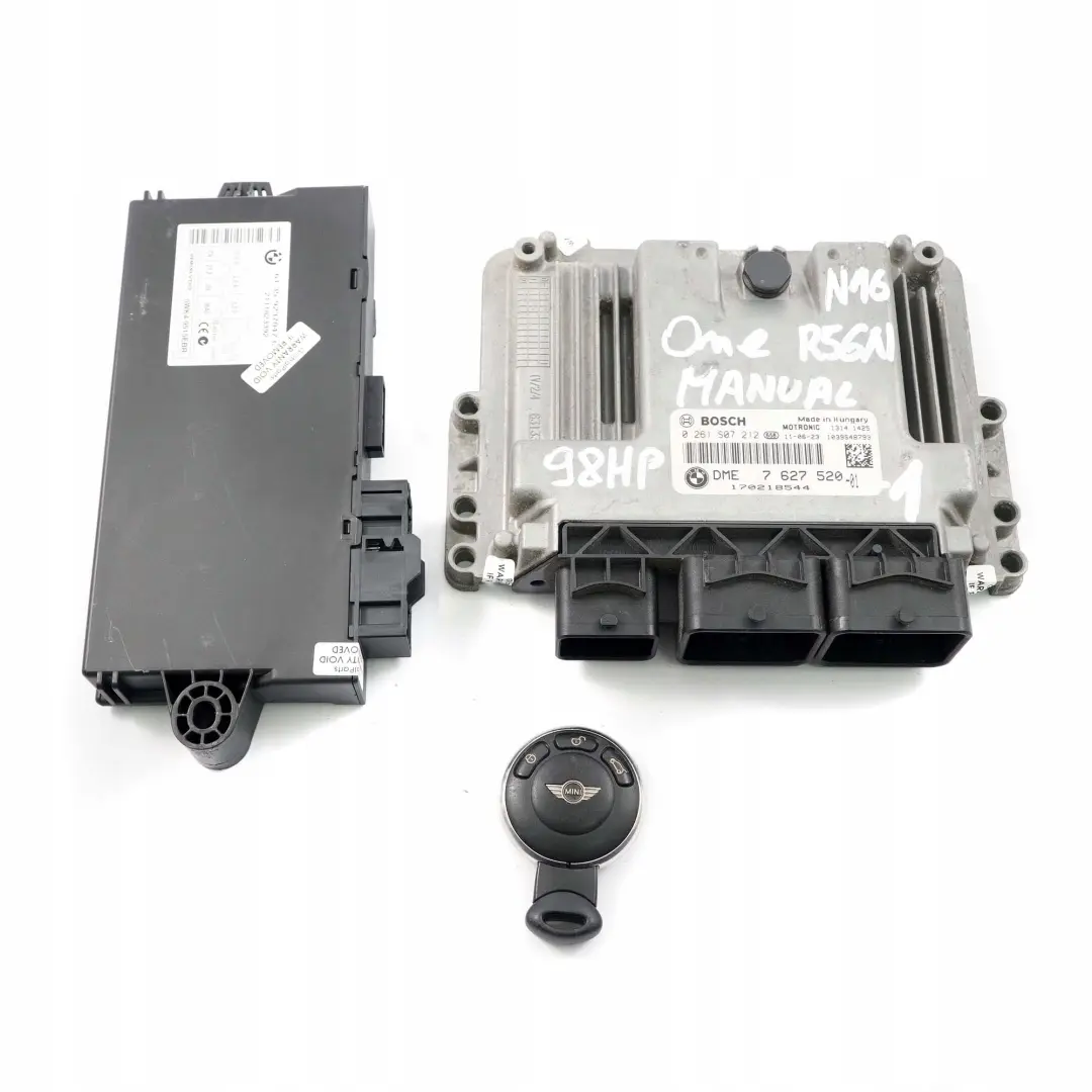 Mini R55 R56 LCI R60 One N16 1.6 98HP Engine ECU Kit DME CAS3 + Key - SKU 7627520-1 - Part number 7627520
