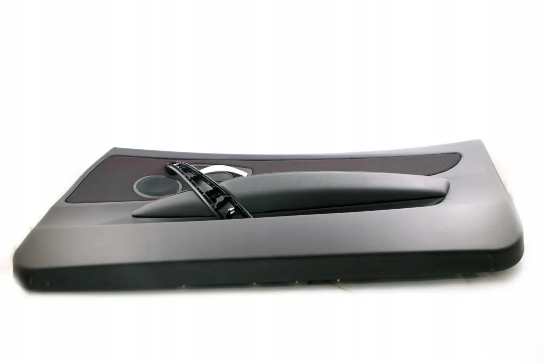 Door Card Trim Panel Front Right Cloth Network Cranberry Red para BMW E81 E82 con número de pieza 9121238 BMW E81 E82 Door Card Trim Panel Front Right Cloth Network Cranberry Red - SKU 9121238 - Número de pieza 9121238