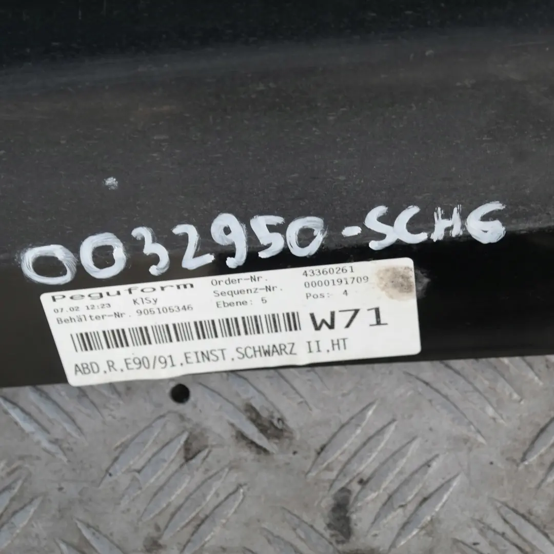 BMW 3 er E90 E91 Schwellerleiste Blende Schweller rechts Schwarz 2 - SKU 0032950-SCH6 - Teilenummer 32950