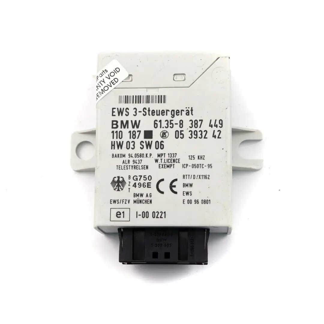 BMW 3 er E46 325i M54 192HP ECU Steuergerät DME 7511570 EWS3 + Schlüssel - SKU 7500255-1 - Teilenummer 7500255