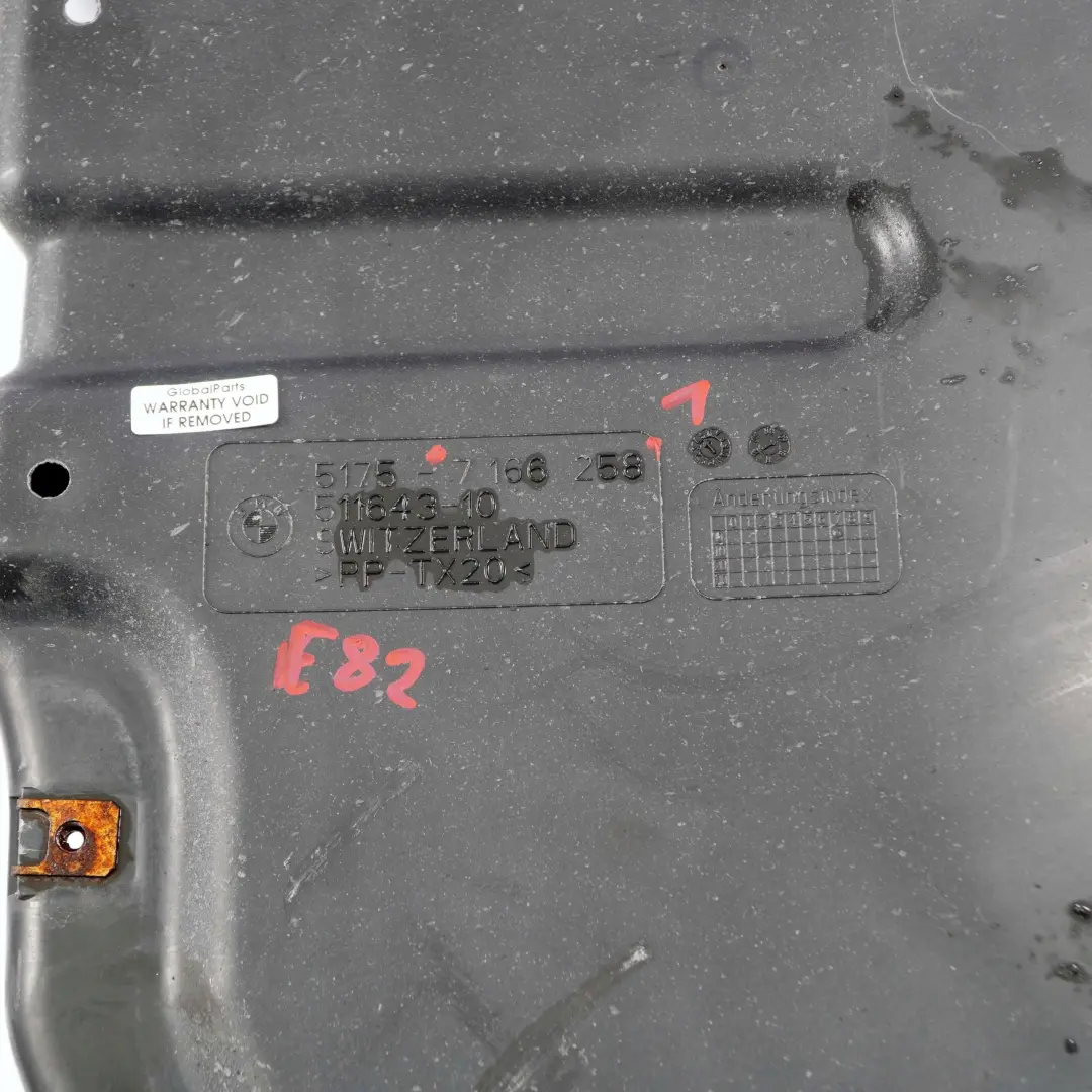BMW 1 Series E82 E88 1 Underfloor Coating Active Charcoal Filter Cover - SKU 7166258-1 - Part number 7166258