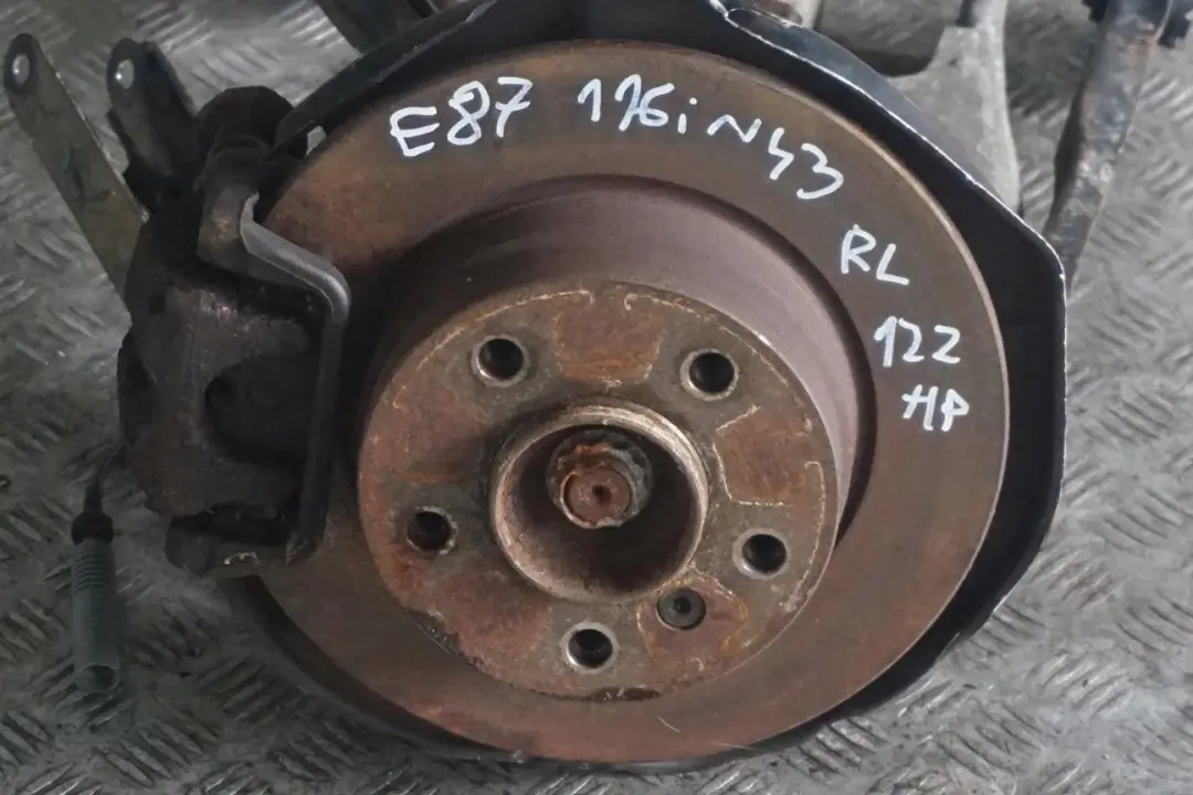 N43 1.6 Rear Left N/S Spring Strut Leg Brake Suspension Hub to BMW 1 E87 LCI 116i with Part number 6774809 BMW 1 E87 LCI 116i N43 1.6 Rear Left N/S Spring Strut Leg Brake Suspension Hub - SKU 6774809-22 - Part number 6774809